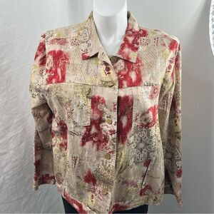 CJ Banks | Linen Blend Blazer/Top